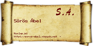 Sörös Ábel névjegykártya